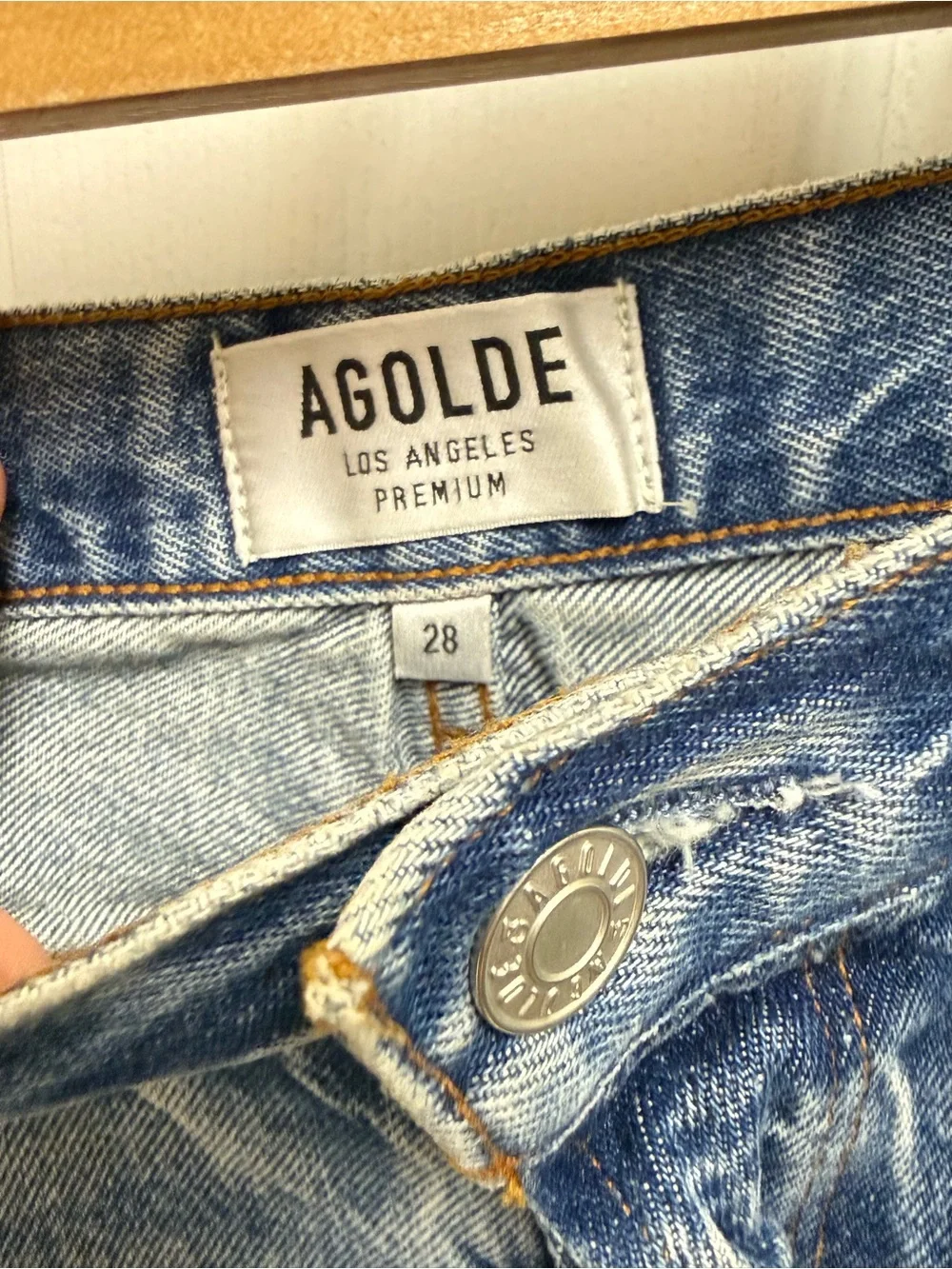 Agolde Denim Cut Off Shorts